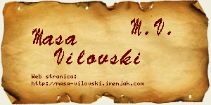 Maša Vilovski vizit kartica